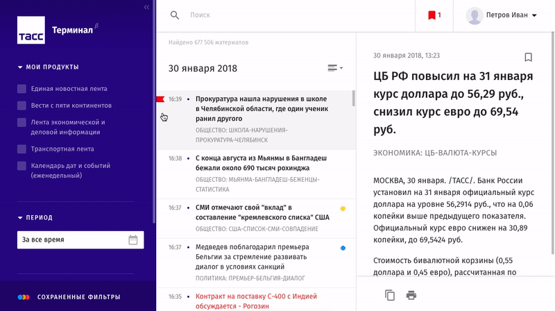 Список избранных